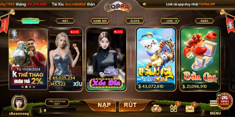 Top88 - Cổng Cược Giải Trí, Đổi Thưởng Hoạt Động Đình Đám 16 top88 giai tri soi dong