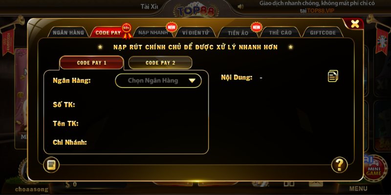 Top88 - Cổng Cược Giải Trí, Đổi Thưởng Hoạt Động Đình Đám 20 top88 nap qua code play